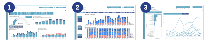 AltiusInsights Dashboard Screens